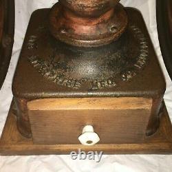 Antique No 7 1873 Coffee Grinder 17 Wheels Enterprise Mfg Philadelphia Complete