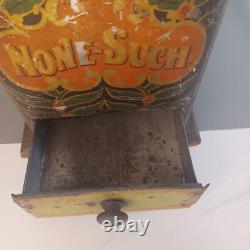 Antique None Such Bronson Company Cleveland Ohio Tin Coffee Grinder Mill
