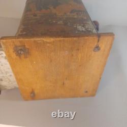 Antique None Such Bronson Company Cleveland Ohio Tin Coffee Grinder Mill