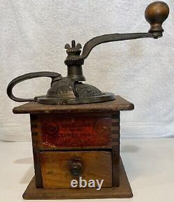 Antique Number 630 Wood & Metal Excelsior Table Box Coffee mill Grinder? Collect