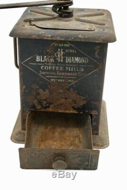 Antique ONE POUND COFFEE MILL GRINDER Simmons Hardware Co. Metal