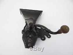 Antique Old 1917 Black Side Wall Mount Mounted Mechanical Coffee Grinder Mill