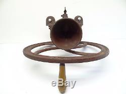 Antique Old Cast Iron Metal H 101 105 Red Coffee Grinder Mill Kitchen Tool Used