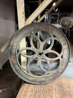 Antique Old Enterprise Coffee Grinder Mill Cast Iron 19.5 Wheel Handle Part USA