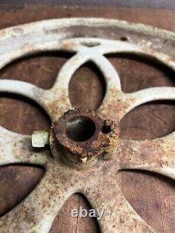 Antique Old Enterprise Coffee Grinder Mill Cast Iron 19.5 Wheel Handle Part USA