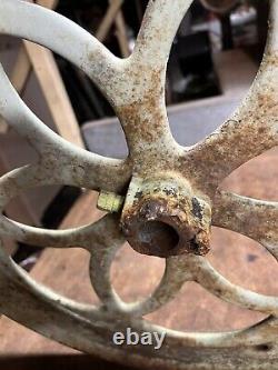 Antique Old Enterprise Coffee Grinder Mill Cast Iron 19.5 Wheel Handle Part USA