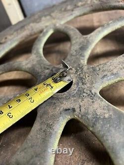 Antique Old Enterprise Coffee Grinder Mill Cast Iron 19.5 Wheel Handle Part USA