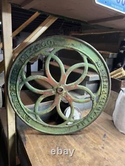 Antique Old Enterprise Coffee Grinder Mill Cast Iron 24.5 Wheel Handle Part USA
