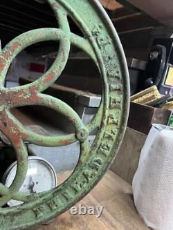 Antique Old Enterprise Coffee Grinder Mill Cast Iron 24.5 Wheel Handle Part USA