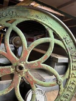 Antique Old Enterprise Coffee Grinder Mill Cast Iron 24.5 Wheel Handle Part USA