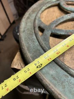 Antique Old Enterprise Coffee Grinder Mill Cast Iron 24.5 Wheel Handle Part USA