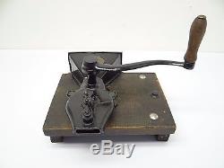 Antique Old J. & E. Parker's 1860 Coffee Grinder Wall Mount Mill Metal Kitchen