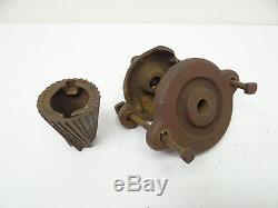 Antique Old Used Metal Cast Iron Red Coffee Grinder Mill Body Parts Hardware