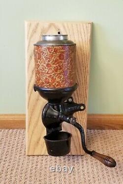Antique Original ARCADE ROYAL Embossed Tin & Cast Iron Coffee Grinder Pat. 1894