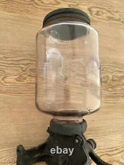 Antique Original Cast Iron Arcade Crystal No. 3 COFFEE GRINDER Wall Mount