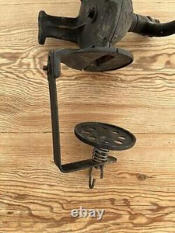 Antique Original Cast Iron Arcade Crystal No. 3 COFFEE GRINDER Wall Mount