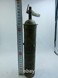 Antique Ottoman Brass Coffee Grinder Stamped Turkey Mill Handle Turkish Spise