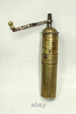 Antique Ottoman Brass Hand Coffee Grinder 19 Century