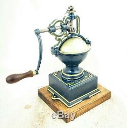 Antique PEUGEOT & CIE c1872Cast-iron Coffee Grinder Mill Koffiemolen Moulin Cafe