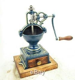 Antique PEUGEOT & CIE c1872Cast-iron Coffee Grinder Mill Koffiemolen Moulin Cafe