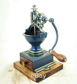 Antique PEUGEOT & CIE c1872Cast-iron Coffee Grinder Mill Koffiemolen Moulin Cafe