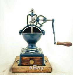 Antique PEUGEOT & CIE c1872Cast-iron Coffee Grinder Mill Koffiemolen Moulin Cafe