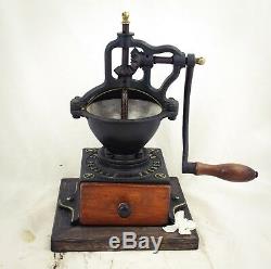 Antique PEUGEOT FRERES A1 Cast-Iron Coffee Grinder Mill Koffiemolen Moulin Cafe