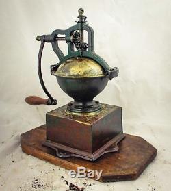 Antique PEUGEOT FRERES A2 Cast-Iron Coffee Grinder Mill Koffiemolen Moulin Cafe