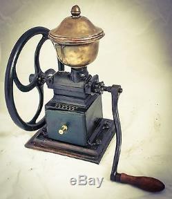 Antique PEUGEOT FRERES C2 Coffee Grinder Mill Cast-Iron Moulin Molinillo Cafe