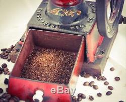 Antique PHILADELPHIA ENTERPRISE Coffee Grinder No. 2 Cast Iron Mill 1898