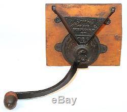 Antique Parker 350 Hand Crank Rat Tail Handle Herb Coffee Grinder Wall MILL Tool