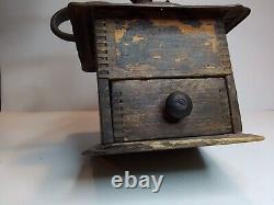 Antique Parkers National Coffee Mill Model 401 With Handle Grinder