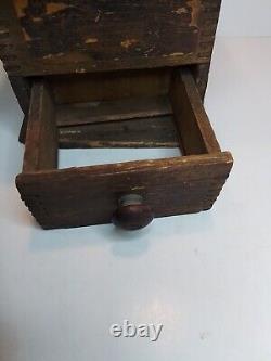 Antique Parkers National Coffee Mill Model 401 With Handle Grinder