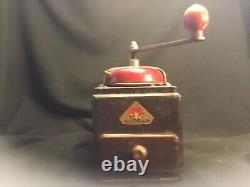 Antique PeDe Dienes Coffee Grinder Rare Dark Wood with Great Patina