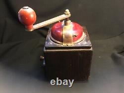 Antique PeDe Dienes Coffee Grinder Rare Dark Wood with Great Patina