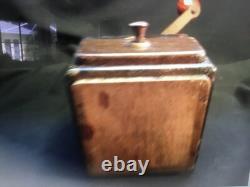 Antique PeDe Dienes Coffee Grinder Rare Dark Wood with a Great Patina