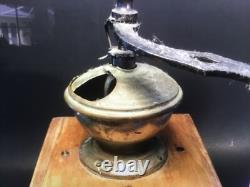 Antique PeDe Dienes Coffee Grinder Rare Well & Cover Design Great Patina c. 1920s