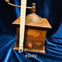 Antique Peugeot Brand Wooden Coffee Mill Grinder Good Condition COLECTABLES