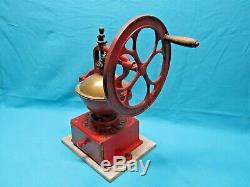 Antique Peugeot Freres Brevetes A3 Extra Large Coffee MILL Cafe Grinder Wheel