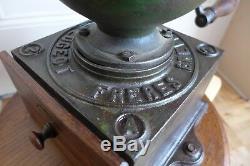 Antique Peugeot Freres Brevetes NO. 2 Cast Iron Coffee Grinder With Drawer Shop