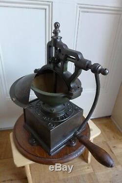 Antique Peugeot Freres Brevetes NO. 2 Cast Iron Coffee Grinder With Drawer Shop