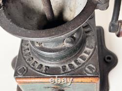 Antique Peugeot Freres Brevettes Model A Iron Coffee Mill Works/Great Paint/1881