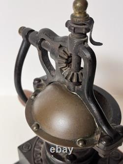 Antique Peugeot Freres Brevettes Model A Iron Coffee Mill Works/Great Paint/1881