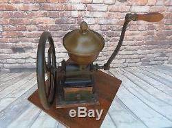 Antique Peugeot Freres C2 Cast Iron Counter Top Coffee Grinder Mill-all Original