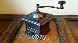 Antique Peugeot Freres Pressed Steel Coffee MILL Grinder Scarce