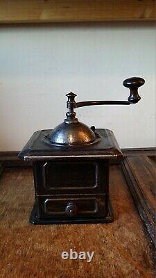 Antique Peugeot Freres Pressed Steel Coffee MILL Grinder Scarce