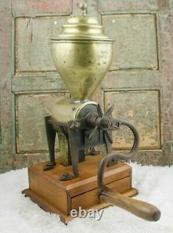 Antique Phs Rooms 1833 Coffee Grinder Mill Cast-Iron Moulin Molinillo Cafe