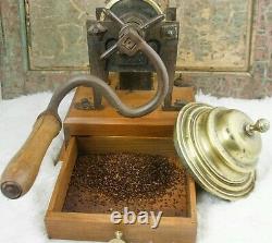 Antique Phs Rooms 1833 Coffee Grinder Mill Cast-Iron Moulin Molinillo Cafe