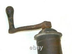 Antique Primitive 19th Century Brass Turkish Pepper/Coffee Mill Grinder