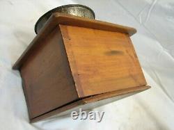 Antique Primitive Cast Iron Lap Coffee Grinder Burr Mill Kitchen Tool